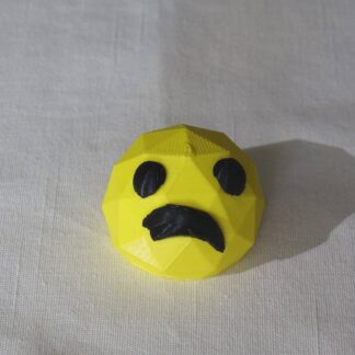 Hymiö Kulmikas 5., väri: keltainen/musta, leveys: n. 50mm, korkeus: n., 35mm