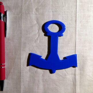 Koriste 6, väri: tumman sininen, korkeus: n. 9cm, leveys: n. 8cm, paksuus: n. 4mm