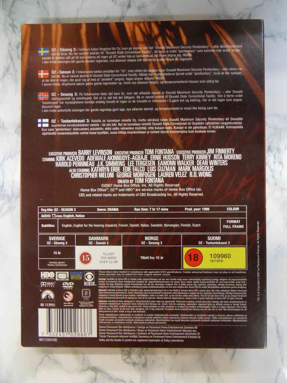 OZ, 3. tuotantokausi (DVD) - Image 2