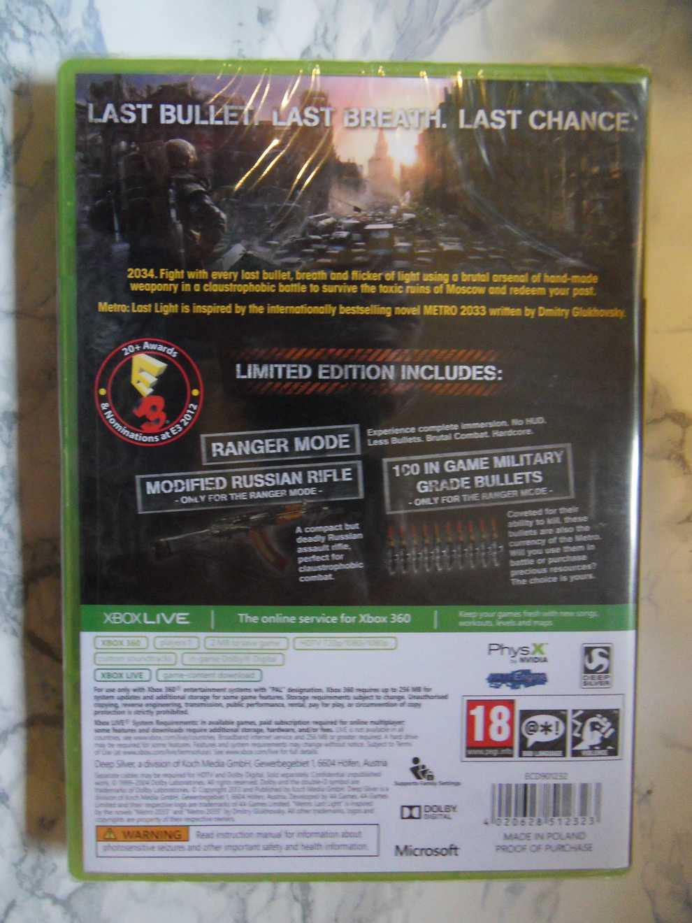 Metro - Last Light, Limited edition (XBOX 360, Uusi muoveissa) - Image 2