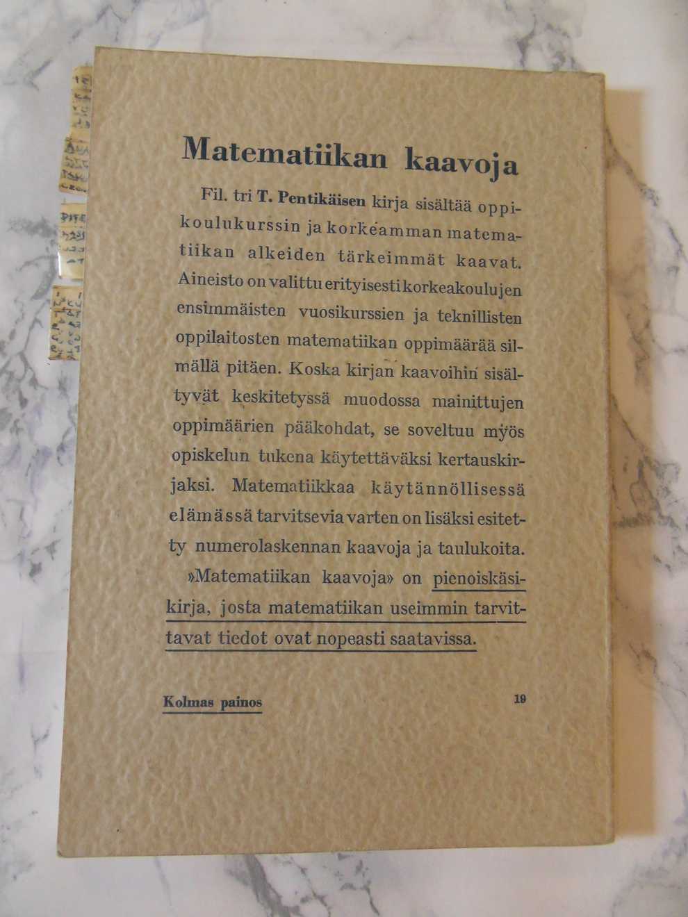 Matematiikan kaavoja, T. Pentikäinen - Image 2