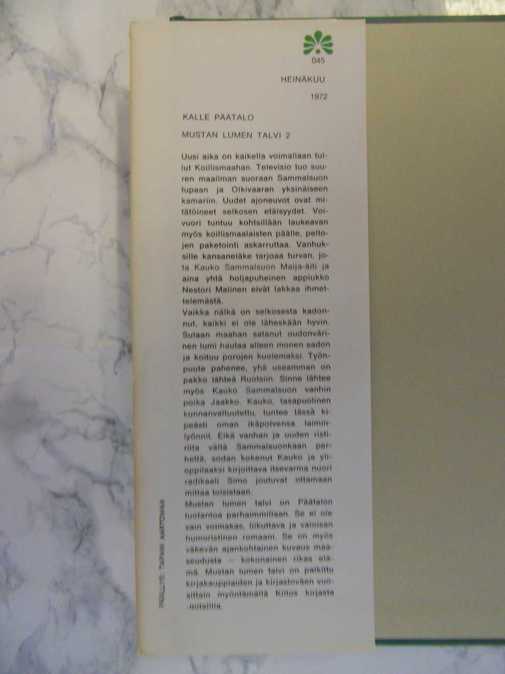 Mustan lumen talvi 2, Päätalo Kalle - Image 2